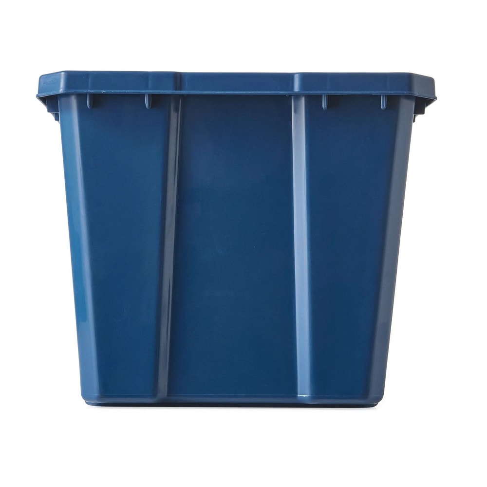 Gracious Living Gallon Plastic Recycling Bin Medium Curbside Home Trash Bin For Easy Waste Manageme 7