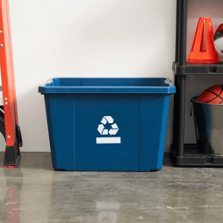 gracious living gallon plastic recycling bin medium curbside home trash bin for easy waste management