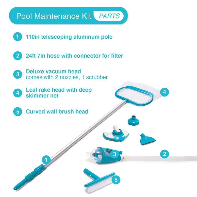 Deluxe Above Ground Pool Maintenance Kit For Complete Pool Cleaner Set For Easy Maintenance 4
