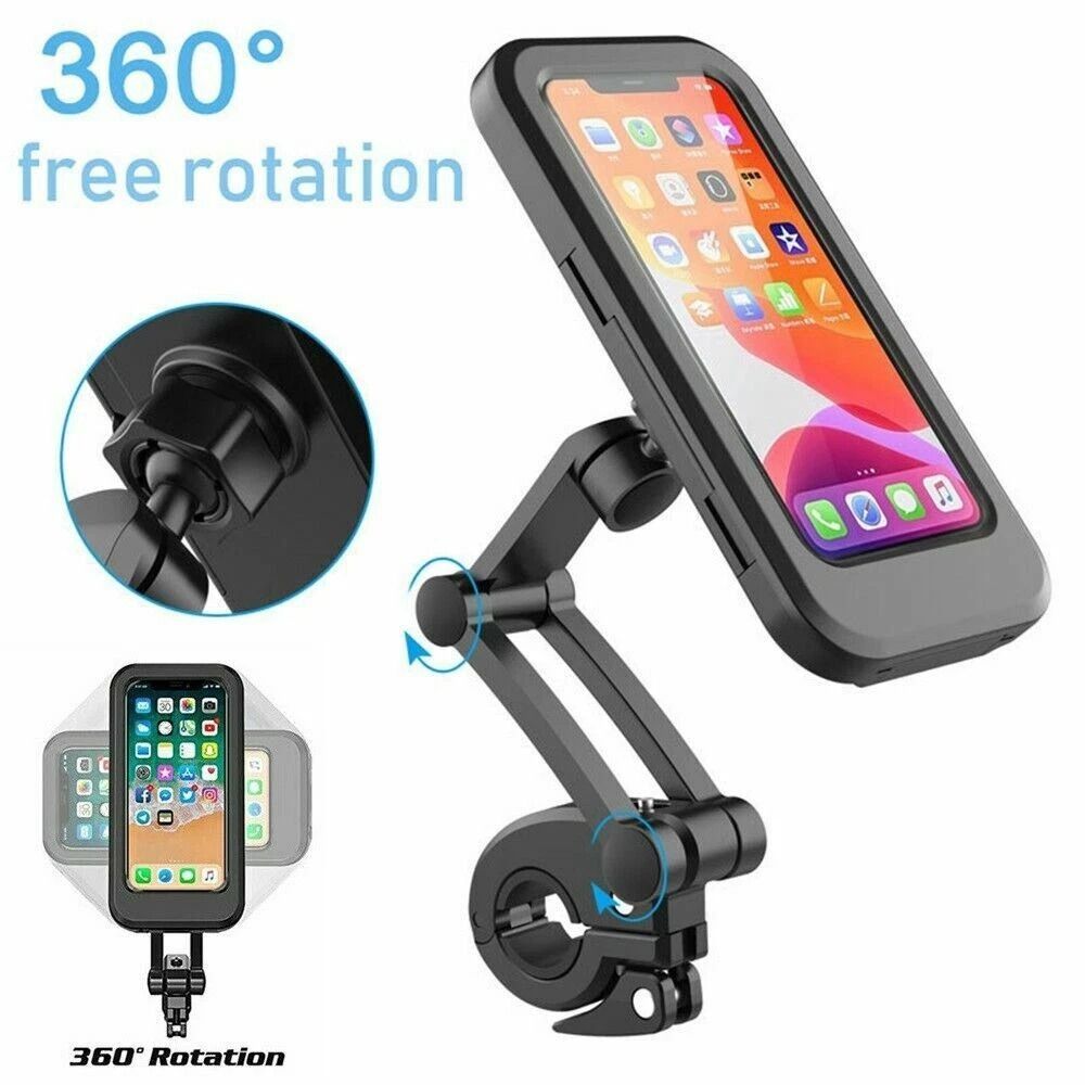 Motorcycle Handlebar Phone Mount With Waterproof Case For IPhone Samsung 8