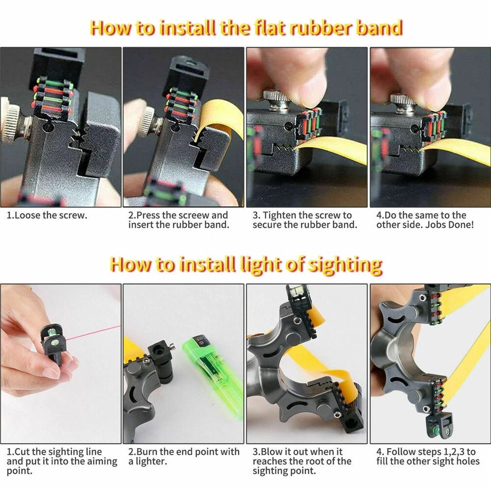 Professional Hunting Catapult Laser Slingshot With Rubber Aim Point High Accuracy 1