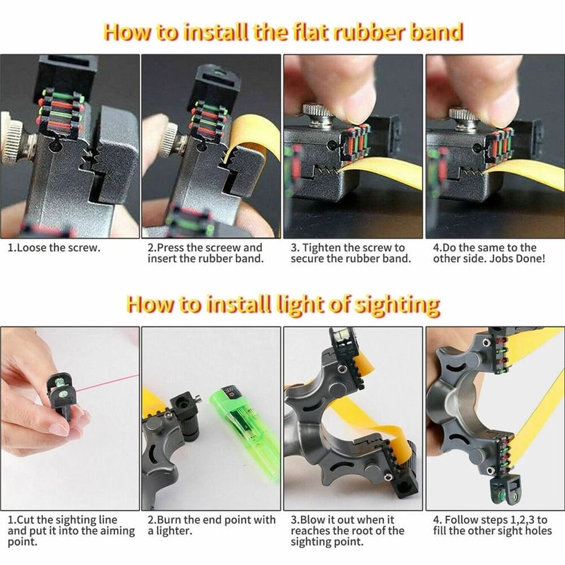 Professional Hunting Catapult Laser Slingshot With Rubber Aim Point High Accuracy 1