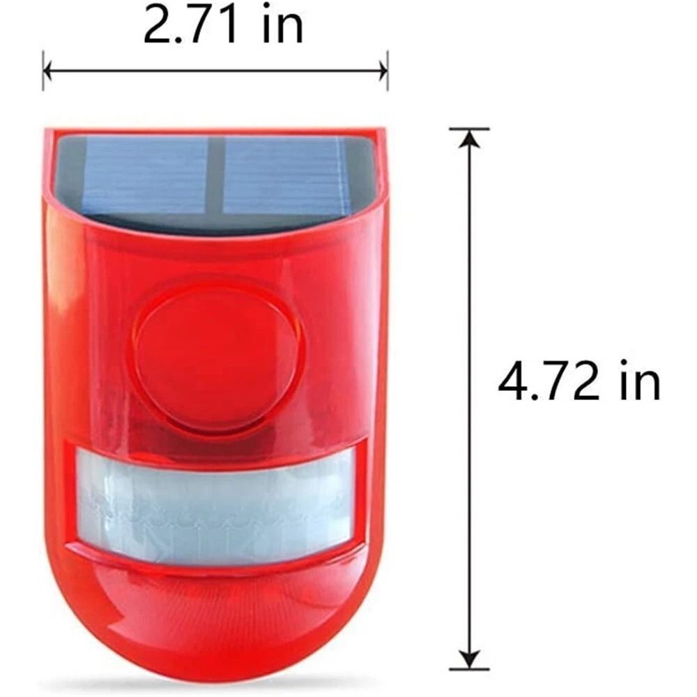 Solar Alarm LED Light Wireless Motion Sensor With Solar Strobe Light For Outdoor Security 1