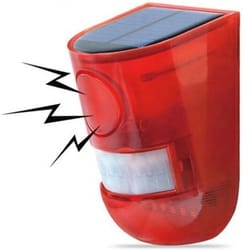 solar alarm led light wireless motion sensor with solar strobe light for outdoor security