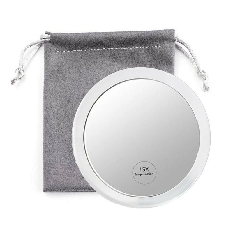 Magnifying Makeup Mirror With Suction Cup Mount Round Large View For Precise Detailing 1