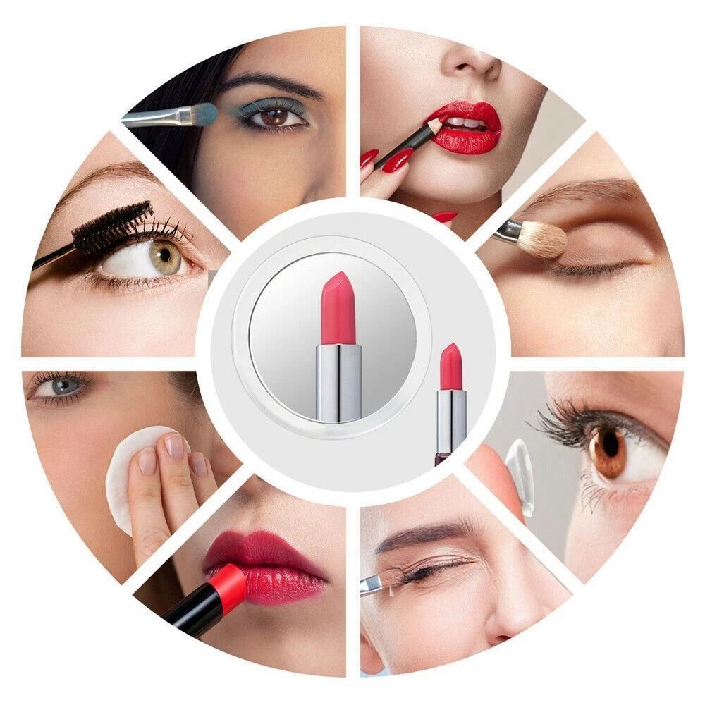 Magnifying Makeup Mirror With Suction Cup Mount Round Large View For Precise Detailing 3