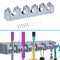 Broom Holder And Garden Tool Organizer With 5 Slots 6 Hooks For Rakes Mops And More WallMounted Ga 0