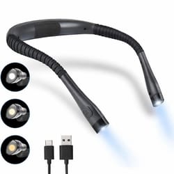 usb rechargeable led neck light book light for reading in bed crafting camping