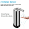 Stainless Steel Automatic Touchless Soap Dispenser Hands Free Kitchen Bathroom Sensor Pump 5