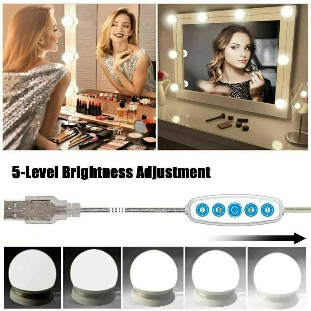 Hollywood Style Makeup Mirror Light Kit Dimmable LED Bulbs For Vanity Perfect For Beauty And Groomi 5