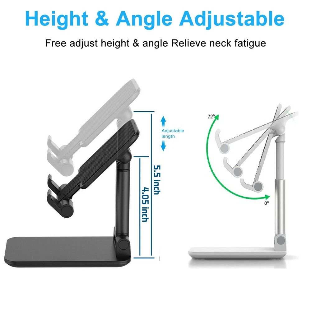 Adjustable Tablet And Phone Stand For Desk Universal Mount Holder For IPhone IPad And More 2