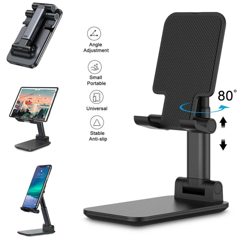 Adjustable Tablet And Phone Stand For Desk Universal Mount Holder For IPhone IPad And More 4