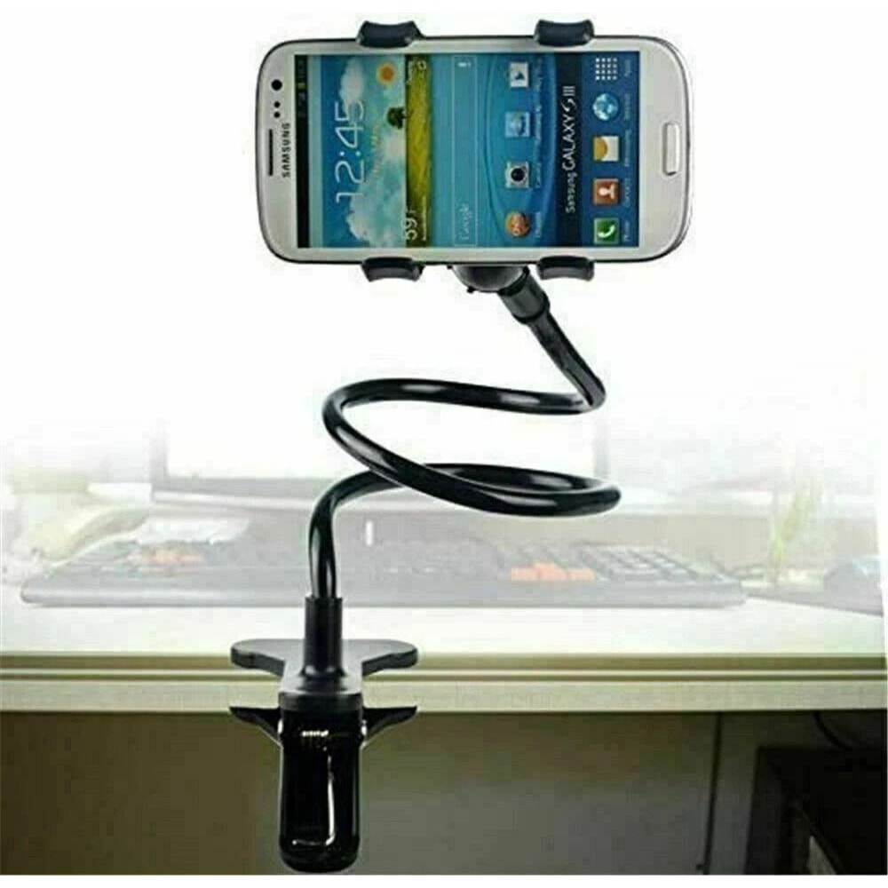 Universal Flexible Gooseneck Phone Stand Holder For Bed Desk Table Clip 1