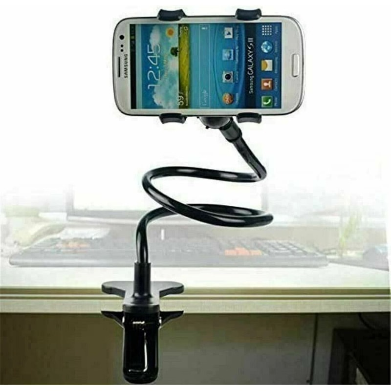 Universal Flexible Gooseneck Phone Stand Holder For Bed Desk Table Clip 1