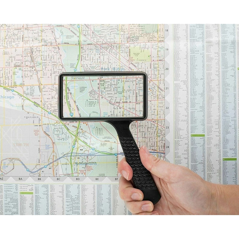 Handheld 3X Magnifier Loupe For Jewelry Reading Rectangular Magnifying Glass With Clear Vision 1