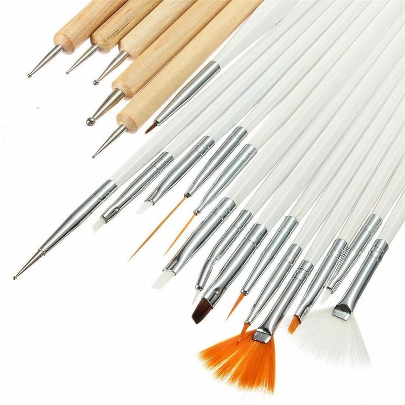 Nail Art Brush Set For Gel Design Dotting And Painting Tools 4