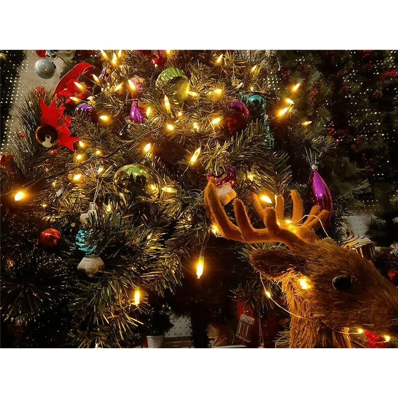 50 LED Outdoor Battery Operated Christmas String Lights Warm White For Holiday Decor 1