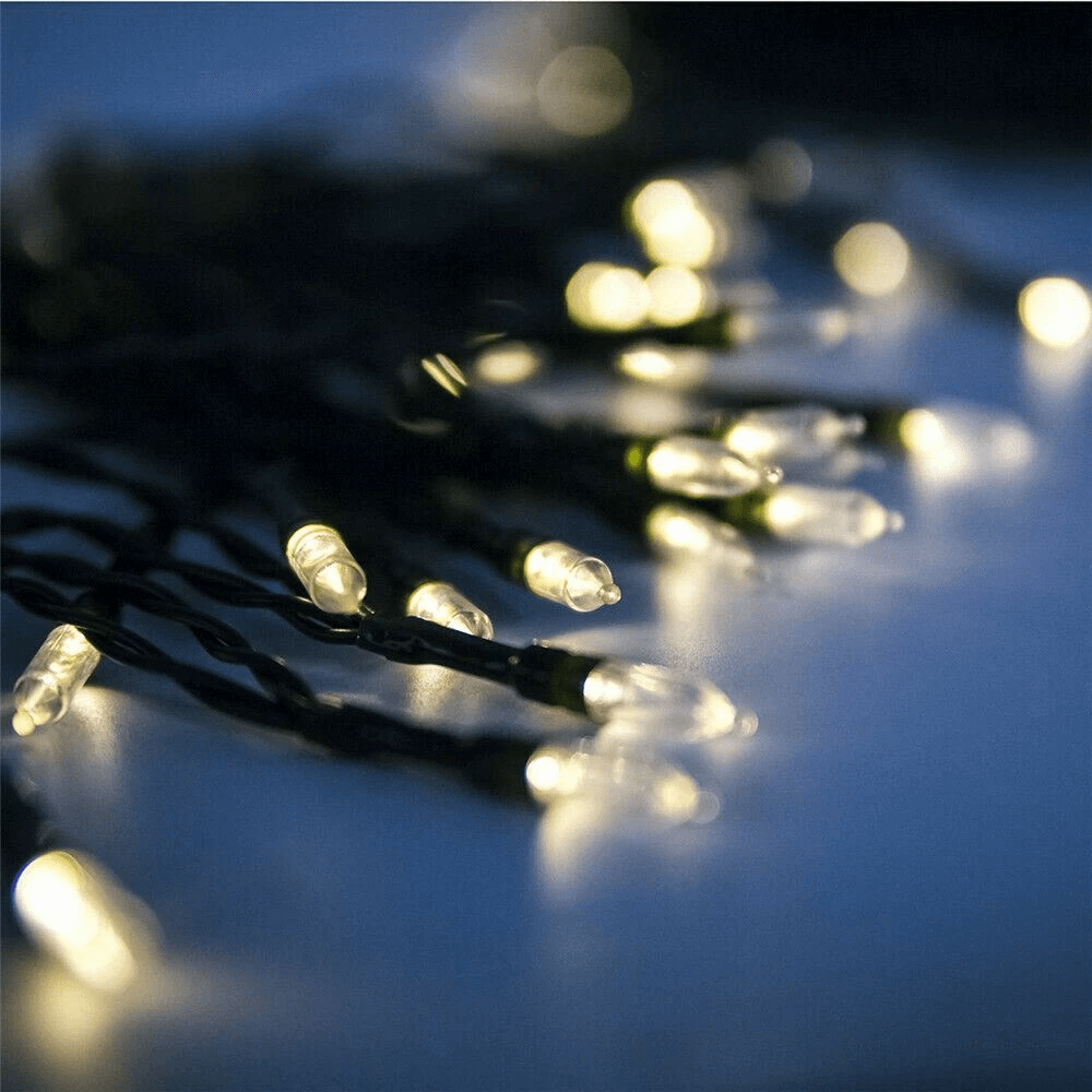 50 LED Outdoor Battery Operated Christmas String Lights Warm White For Holiday Decor 0