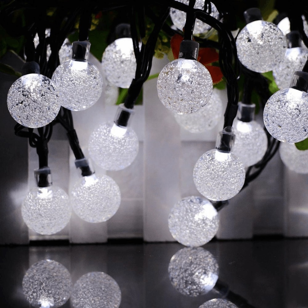 Solar LED String Lights Waterproof Warm White Ball Lights For Garden Decor 3