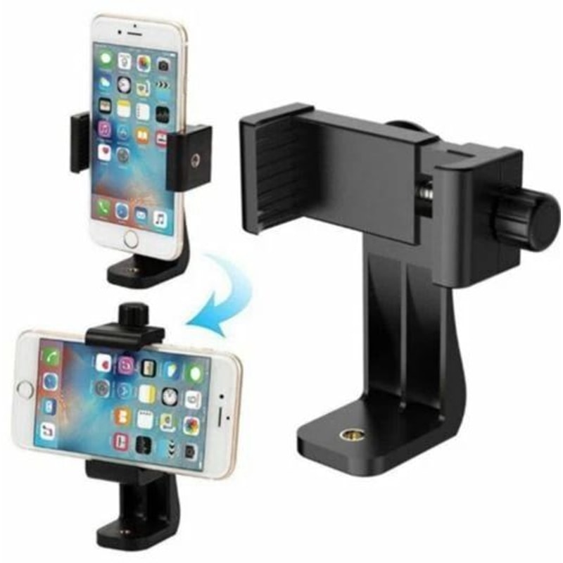 Smartphone Tripod Adapter For Selfie Stick Portable Cell Phone Bracket Mount Clip 0