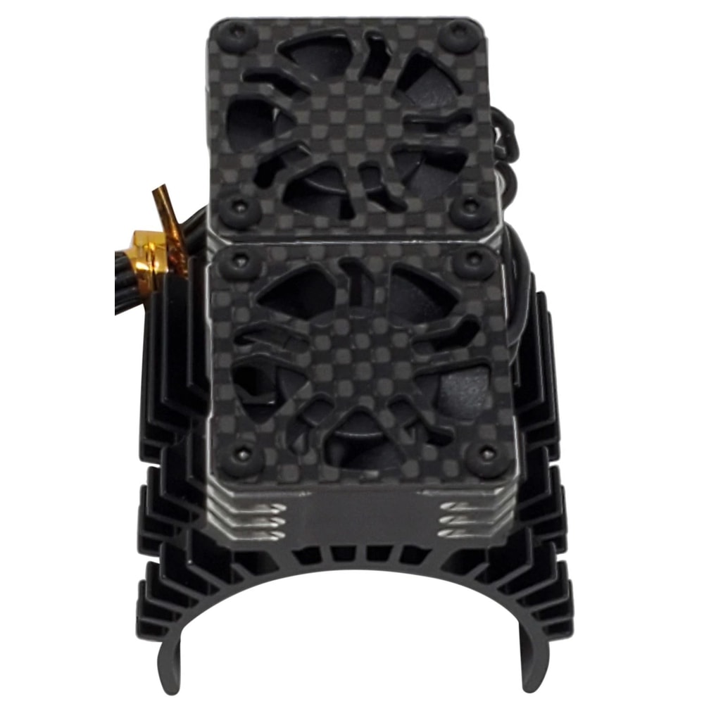 NHX RC 18 Twin Cyclone Cooling Fans With Cover RPM Motor Heatsink For RC Vehicles 2