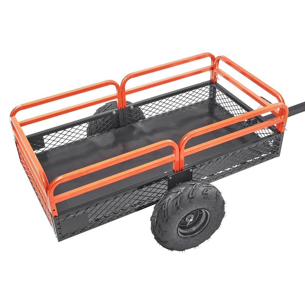 Heavy Duty Dump Trailer Tow Behind Cart Capacity Steel Construction For Tough Outdoor Tasks 1
