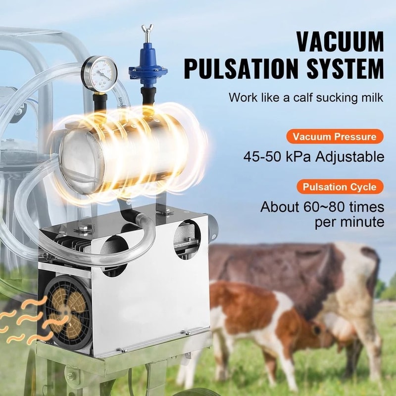 Electric Cow Milking Machine Stainless Steel Milking Equipment For Efficient Dairy Collection 9