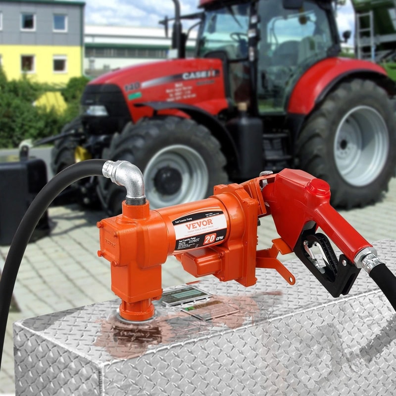 Fuel Transfer Pump With Hose Nozzle Gasoline And Diesel Pump For Efficient Fuel Transfer 0