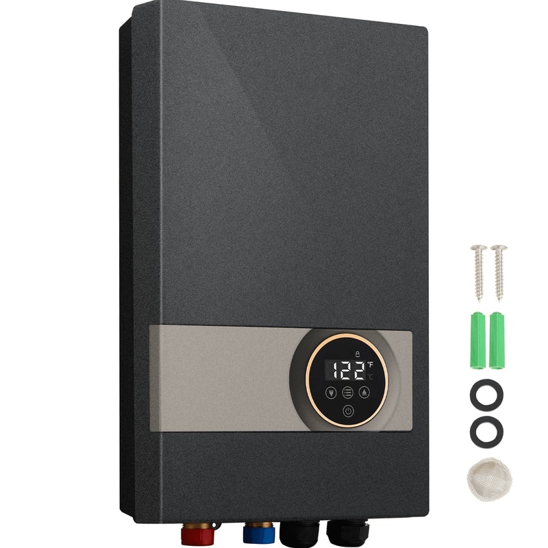 Tankless Water Heater With LED Display Instant Hot Water Boiler Rated For Shower Bathroom 10