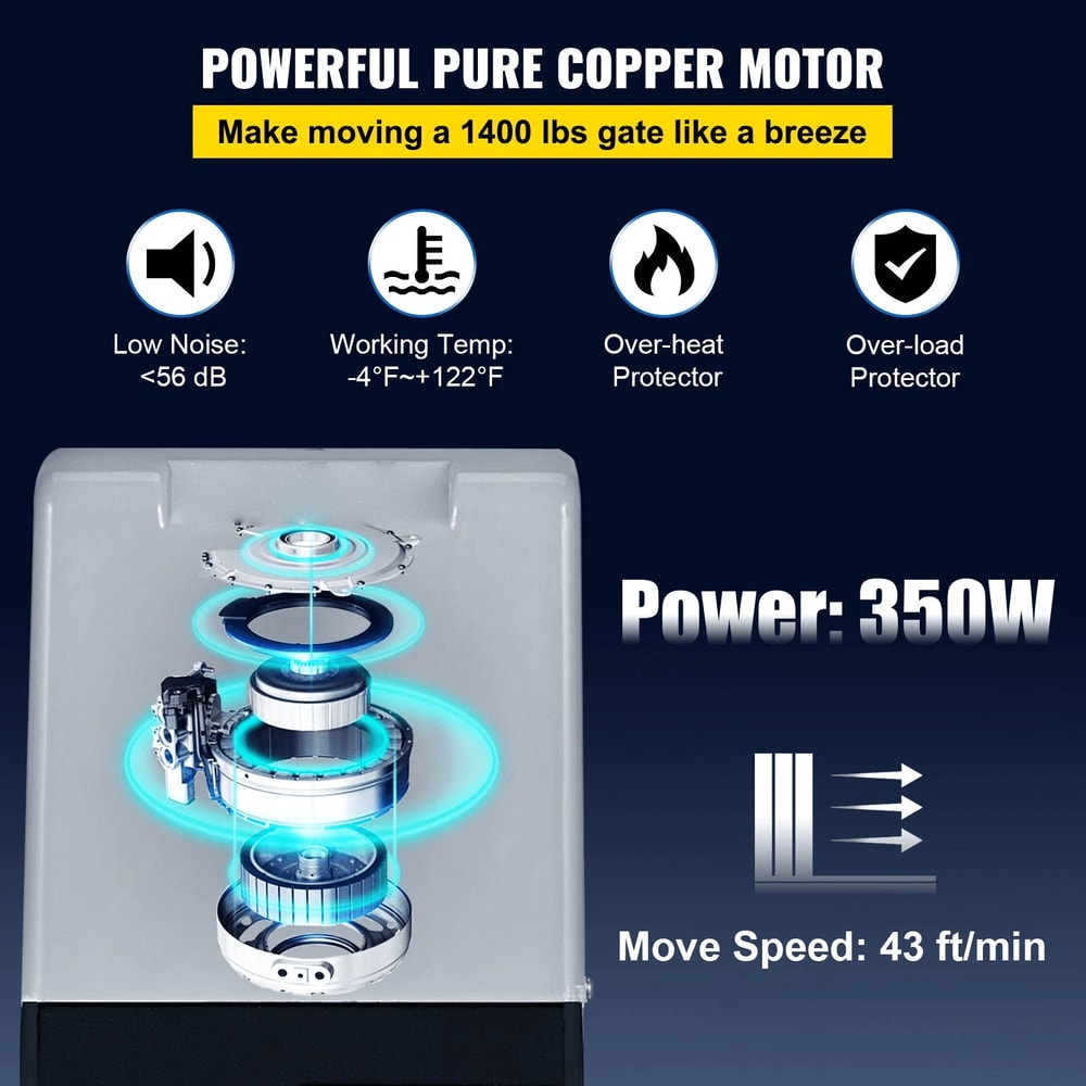 Automatic Sliding Gate Opener With 2 Remote Electric Door Operator For Smooth Access 6