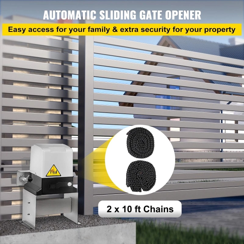 Automatic Sliding Gate Opener With 2 Remote Electric Door Operator For Smooth Access 7