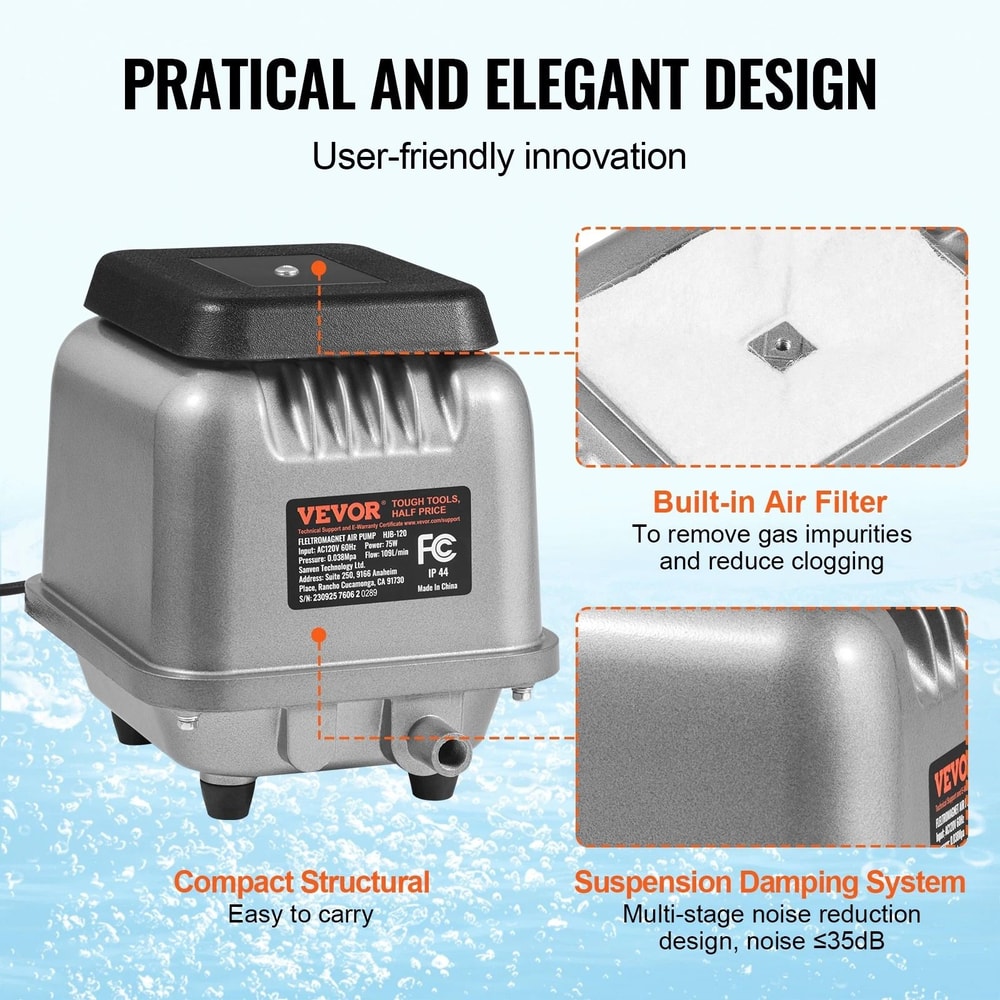 Linear Air Pump Septic Aerator Pump For Acre And Pond Aeration System 5