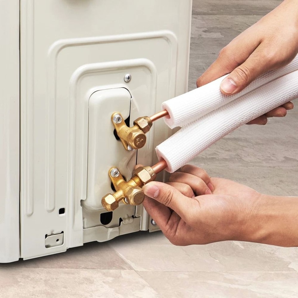 Heavy Duty Mini Split Line Set 50ft Insulated Copper Tubing For Ductless AC Installation 4