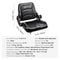 Universal Forklift Seat Fold Down Tractor Seat Replacement With Adjustable Backrest And Safety Seat 3