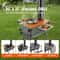 Portable Wood Stove For Camping Outdoor BBQ Compact Tent Stove With Pipes For Hot Tent Cooking 7