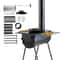 Portable Wood Stove For Camping Outdoor BBQ Compact Tent Stove With Pipes For Hot Tent Cooking 9