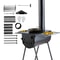 Portable Wood Stove For Camping Outdoor BBQ Compact Tent Stove With Pipes For Hot Tent Cooking 9