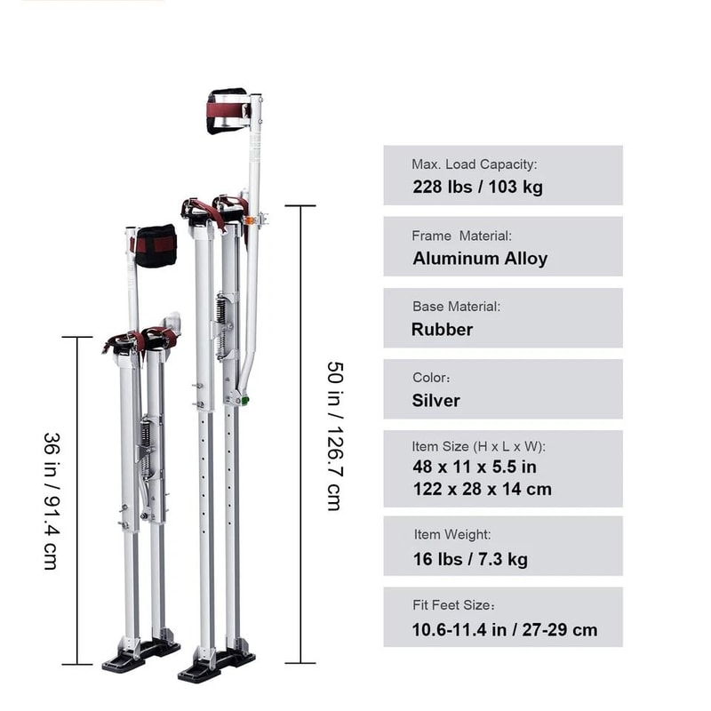 Adjustable Aluminum Alloy Drywall Stilts For Painting Taping 2