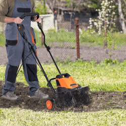 corded electric tiller/cultivator deep and wide