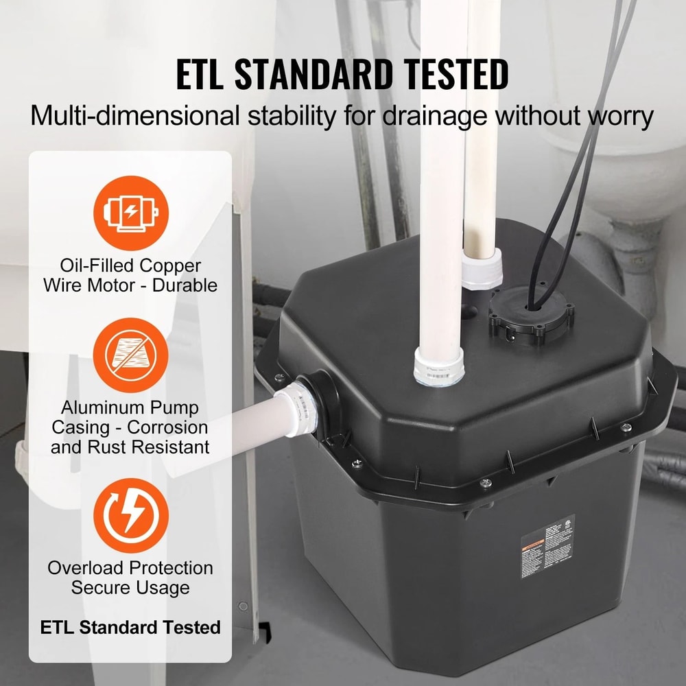 Utility Sink Pump System Head Efficient Drain Pump For Laundry Utility Sinks 7