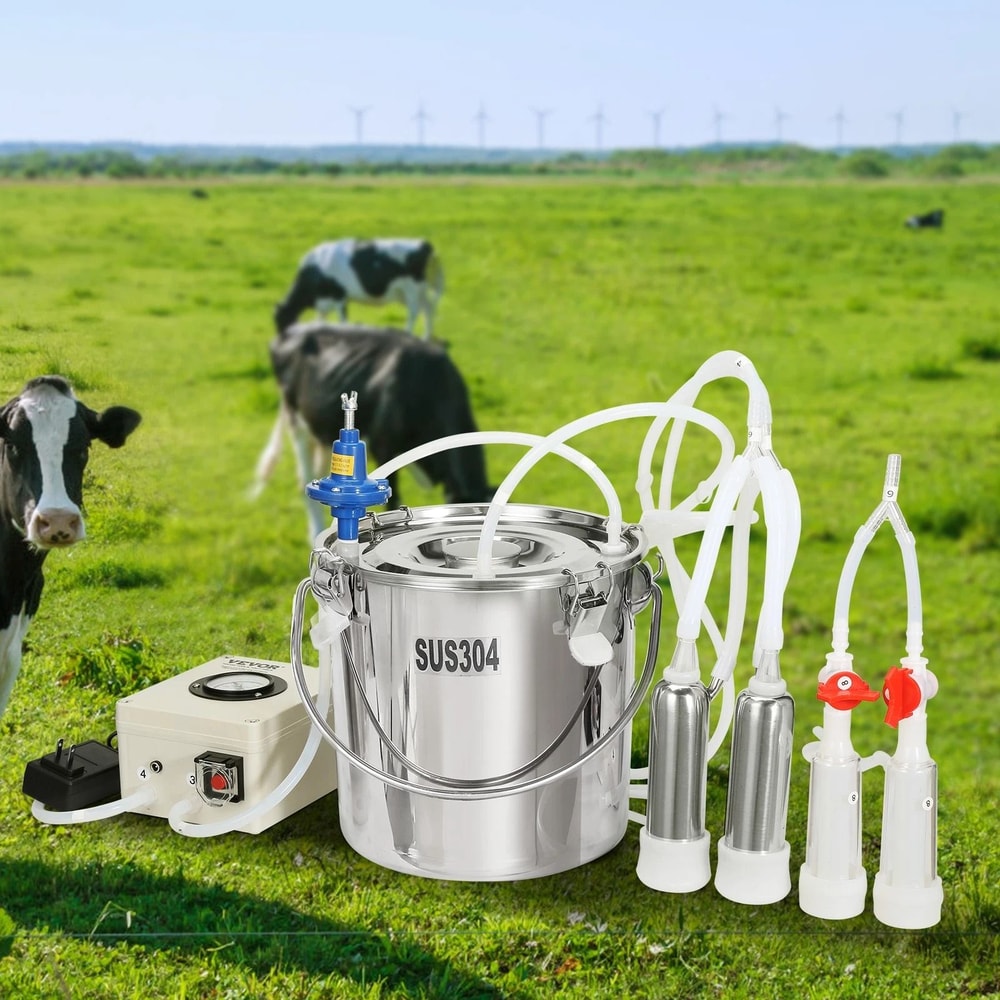 Goat Milking Machine Stainless Steel Milker With Bucket For Cows And Goats 0