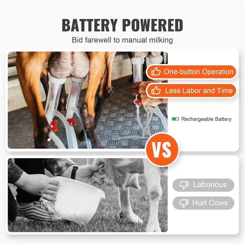 Goat Milking Machine Stainless Steel Milker With Bucket For Cows And Goats 4