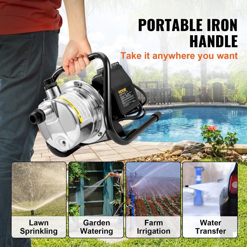 Portable Garden Water Jet Pump Head For Shallow Wells 5