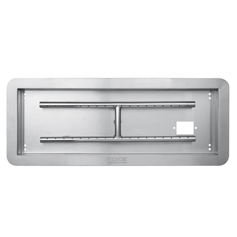 Drop In Fire Pit Pan With H Shape Burner Kit BTU For Outdoor Heating 3