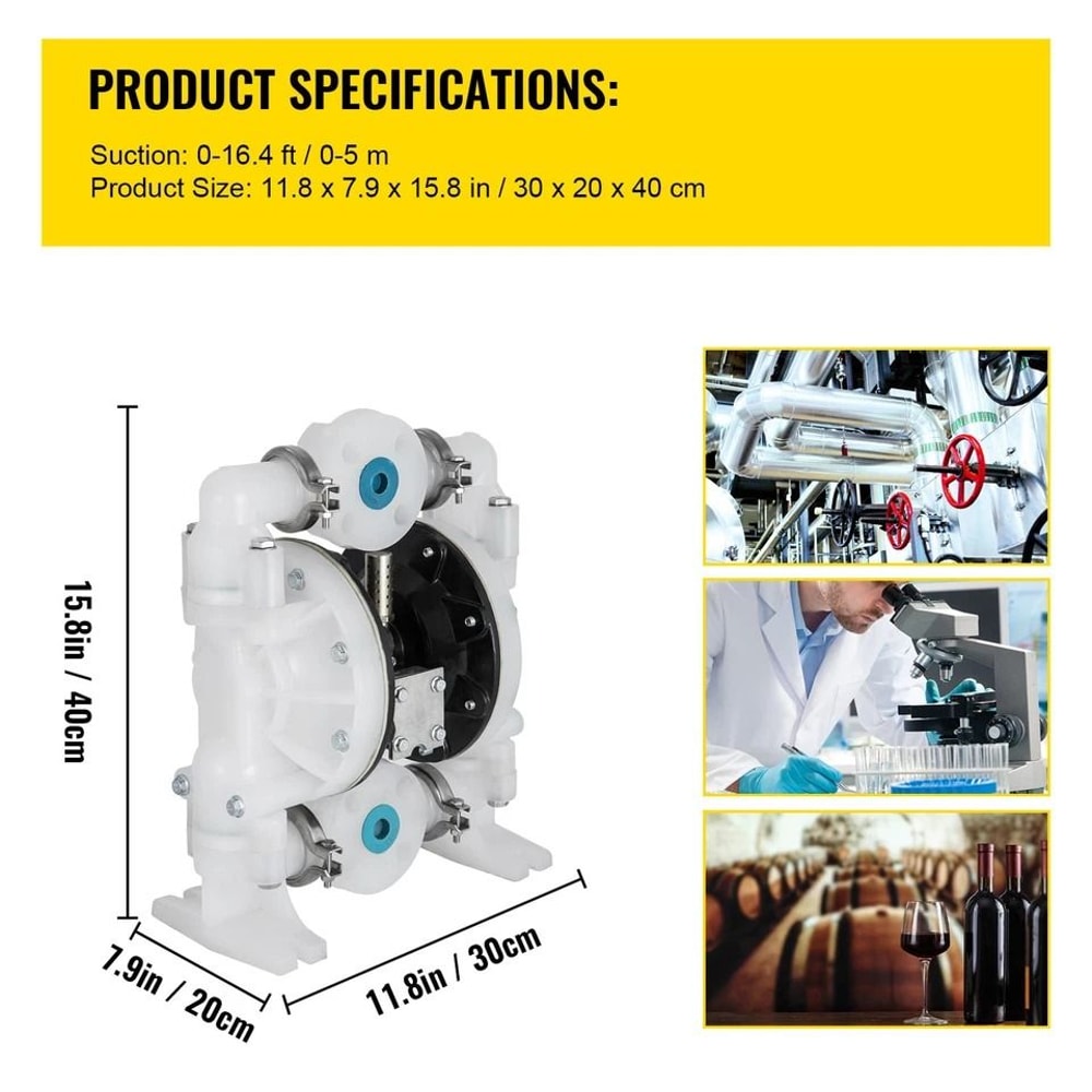 High Performance Air Operated Double Diaphragm Pump With Flange Connection For Industrial Applicati 5