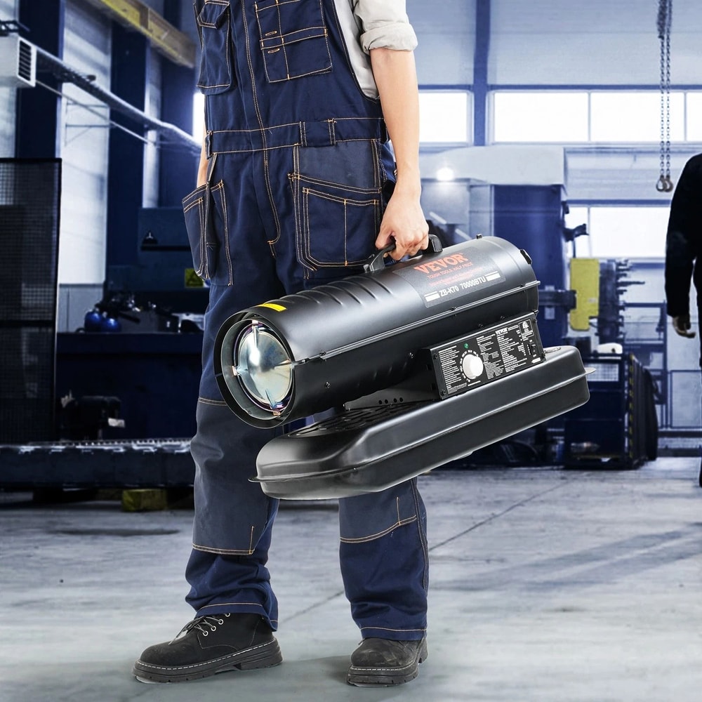 Portable Kerosene Forced Air Heater BTU Heavy Duty For Indoor Outdoor Use With 5 Gal Tank 0