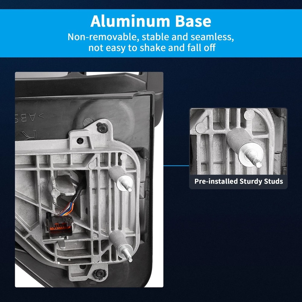 Pair Power Heated Tow Mirrors For With Signal And Puddle Light Extendable Heated Defrost Fun 1