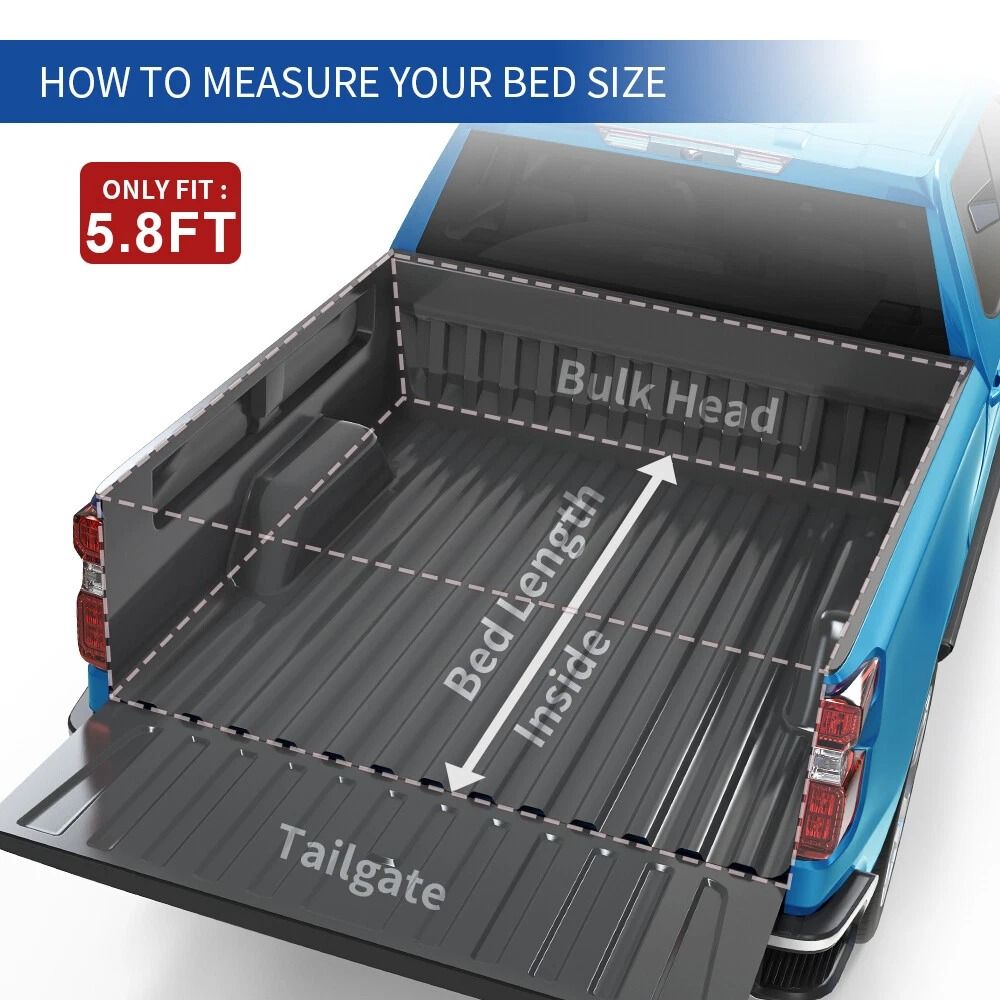 Tri Fold Tonneau Cover For Chevy Silverado GMC Sierra Truck Bed 4