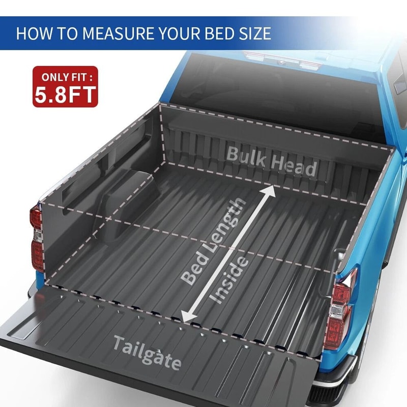 Tri Fold Tonneau Cover For Chevy Silverado GMC Sierra Truck Bed 4