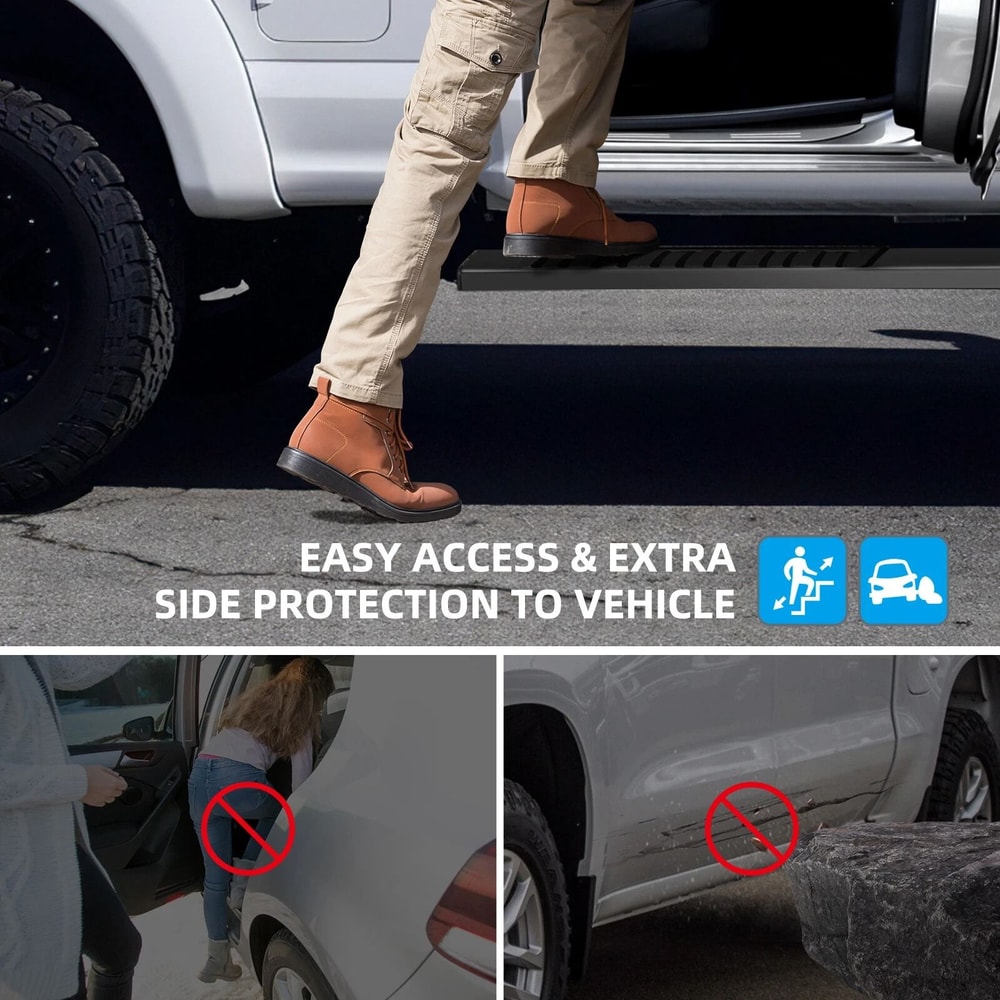 Running Boards For Silverado Sierra Crew Cab Nerf Bars Side Steps Easy Access And Enhanced Protecti 1